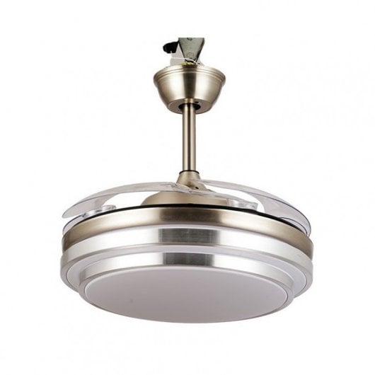 Tegaluxe Granada Ventilador de Techo con Luz y Mando 35W Níquel