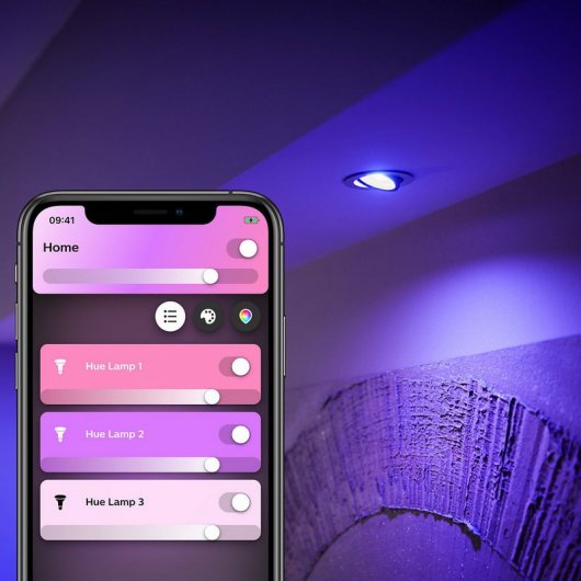 Philips Hue White and Color Ambiance Pack 2 Bombillas LED GU10 5.7W RGB + Ambiance Bombilla LED GU10 5.7W RGB