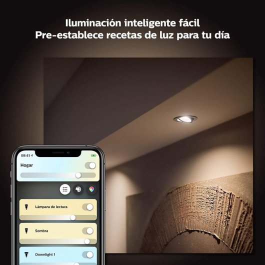Philips Hue Pack White Ambiance Bombilla LED GU10 5W Blanca + Interruptor Atenuador Inalámbrico V2