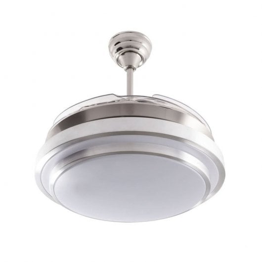Fabrilamp Selene Ventilador con Luz LED y Mando 25.2W Níquel
