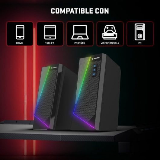 Altoparlanti da gioco Tempest M20 RGB Master 2.0 con Bluetooth Nero