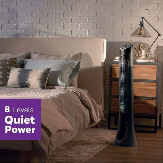 Honeywell Quietset Ventilador de Torre con Mando a Distancia 31W Negro