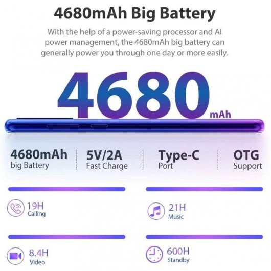 Blackview A80 Plus 4G 4GB 64GB 6.5" Negro