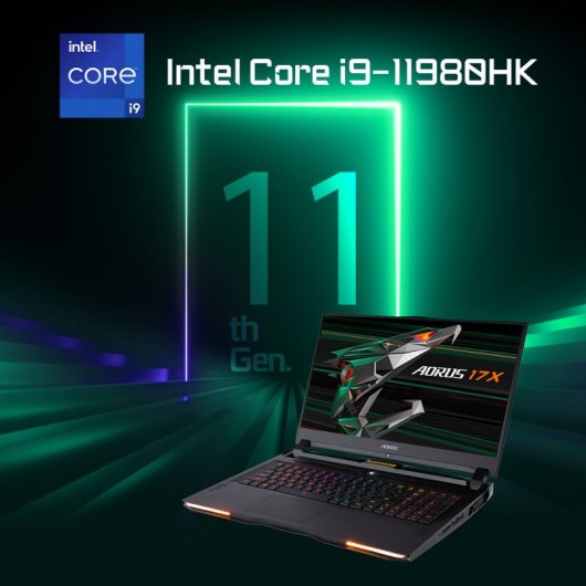 Gigabyte AORUS 17X YD-94ES367SP Intel Core i9-11980HK/64GB/1TB SSD+512GB SSD/RTX 3080/17.3"