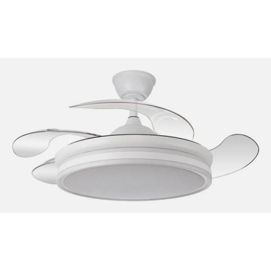 Fabrilamp Bayomo Ventilador de Techo con Luz y Mando 59W Blanco