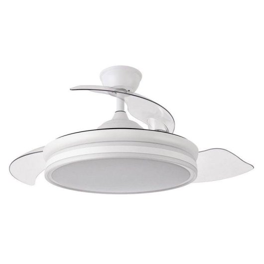 Fabrilamp Bayomo Ventilador de Teto com Luz e Comando 32W Branco