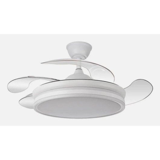 Fabrilamp Bayomo Ventilador de Techo con Luz y Mando 59W Blanco