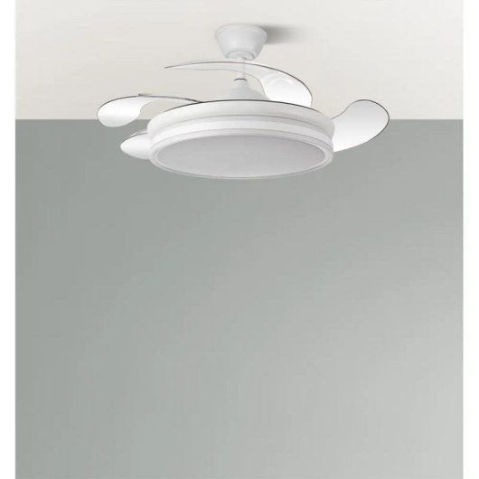Fabrilamp Bayomo Ventilador de Techo con Luz y Mando 59W Blanco