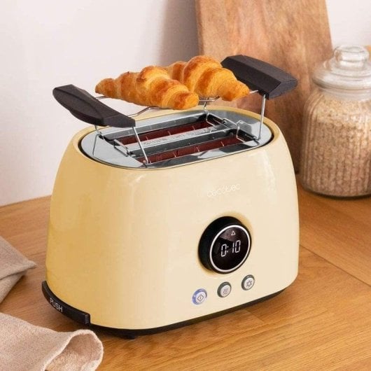 Tostera Cecotec ClassicToast 8000 Yellow Double Digitale Anzeige 2 breite Schlitze