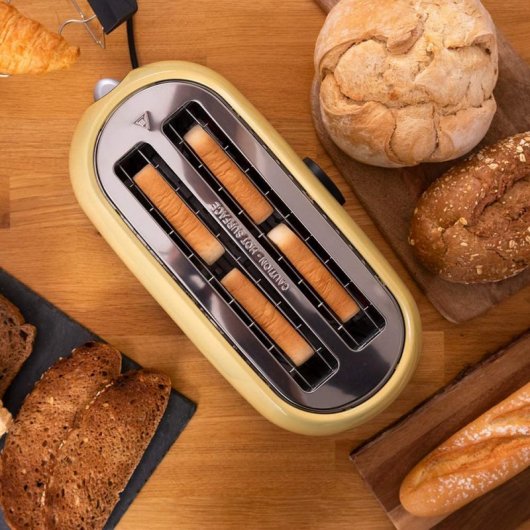 Cecotec ClassicToast 15000 Yellow Extra Double Tostadora 2 Ranuras 1500W