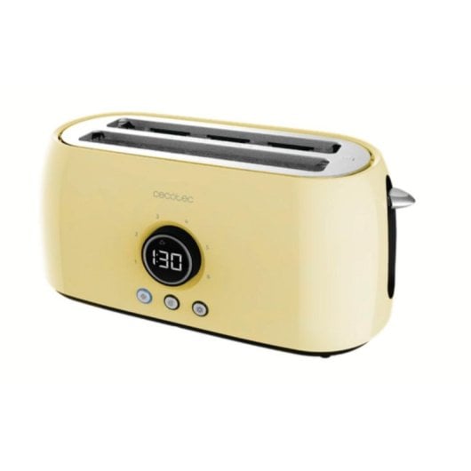 Toster Cecotec ClassicToast 15000 Yellow Extra Double Digitalanzeige 2 breite Schlitze 1500W