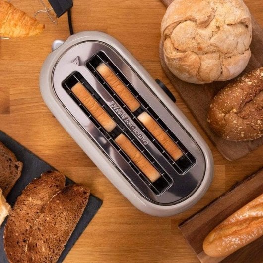 Grille-pain Cecotec ClassicToast 15000 Beige ExtraDouble 2 fentes larges écran digital