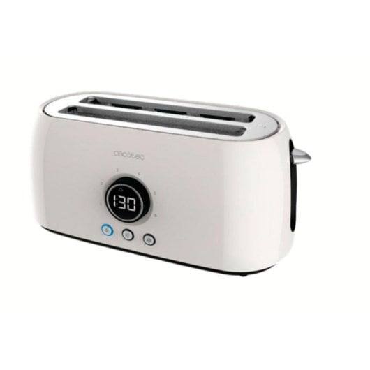 Grille-pain Cecotec ClassicToast 15000 Beige ExtraDouble 2 fentes larges écran digital