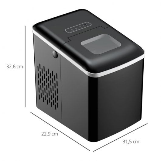 HomCom Máquina de Fazer Gelo 1.8L 120W