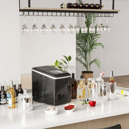 HomCom Máquina de Fazer Gelo 1.8L 120W