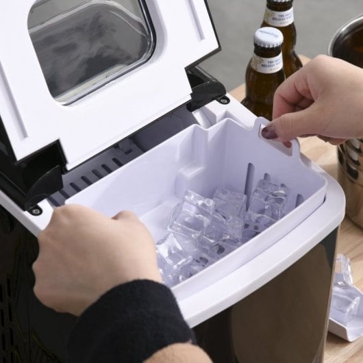 HomCom Máquina de Fazer Gelo 1.8L 120W