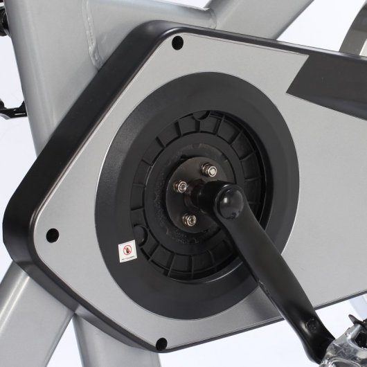 HomCom Bicicleta Estática Prateada