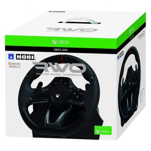 Hori Racing Wheel Overdrive Xbox One/PC + Power A Mando con Cable Blanco para Xbox Series X/S/Xbox One