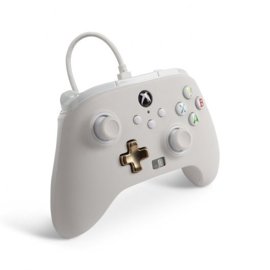 Hori Racing Wheel Overdrive Xbox One/PC + Power A Mando con Cable Blanco para Xbox Series X/S/Xbox One