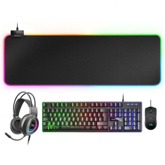 Mars Gaming MCPEXES Combo tastiera + mouse + cuffie + tappetino per mouse