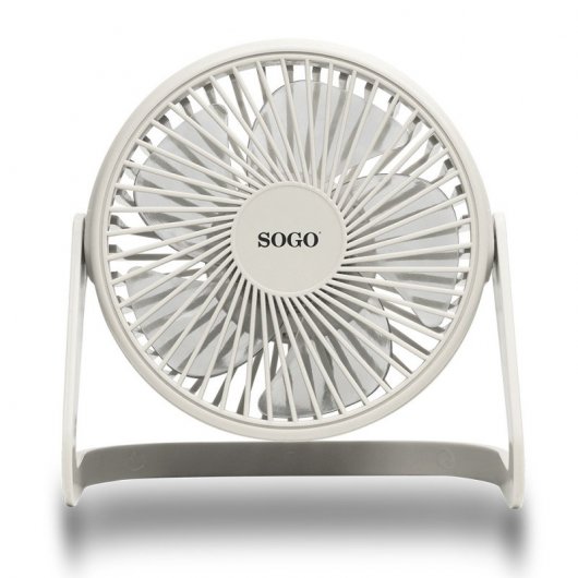 Ventilatore da tavolo USB Sogo 12 cm bianco