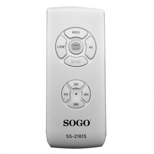Sogo Ventilador de Techo con Luz LED y Mando 85W Níquel/Madera