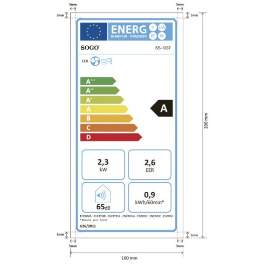 Sogo AIR-SS-1287 Aire Acondicionado Portátil 2000 Frigorías