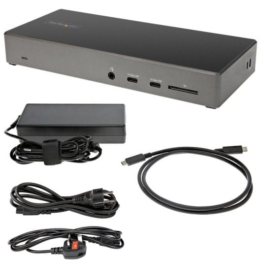 StarTech.com DK31C2DHSPDUE laptop-dockingstation & portreplikator Kabelgebunden USB 3.2 Gen 2 (3.1 Gen 2) Type-C Schwarz, Grau