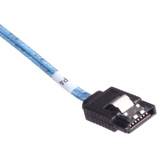 Silverstone Cable Interno 36 Pines a 4xSATA 7 Pines + Cable de Banda Lateral 50cm Blanco/Azul