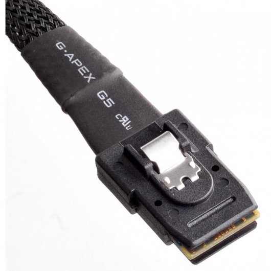 Silverstone Cable Interno 36 Pines a 4xSATA 7 Pines + Cable de Banda Lateral 50cm Blanco/Azul