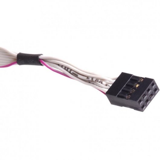 Silverstone Cable Interno 36 Pines a 4xSATA 7 Pines + Cable de Banda Lateral 50cm Blanco/Azul