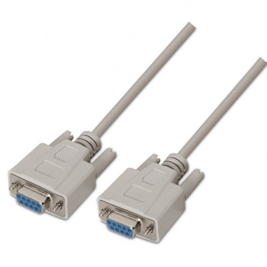 Aisens Cable Serie Null Modem DB9 Hembra/Hembra 1.8m Beige