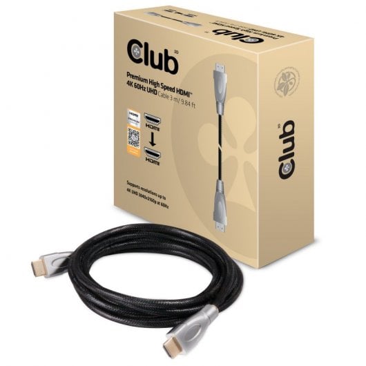 Club 3D Cable HDMI 2.0 4K Premium 3m Negro