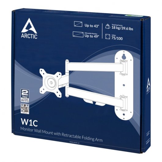 Arctic WC1 Soporte Monitor 13"/49" VESA 100x100 Máx 18Kg