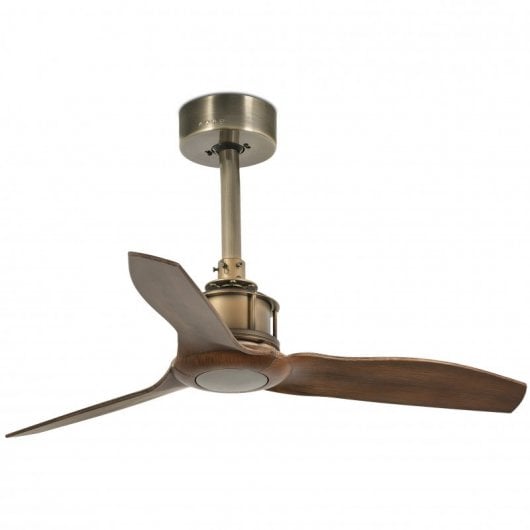 Faro Just Fan Deckenventilator mit Fernbedienung, 9 W, Gold/Holz