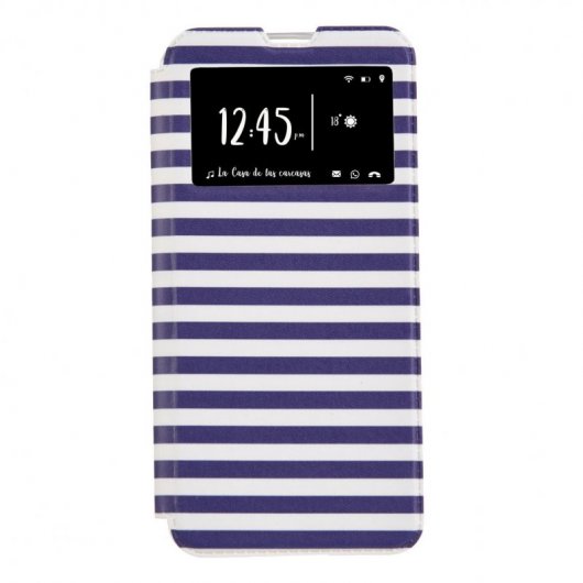 Funda Libro Rayas para Xiaomi Redmi Note 9