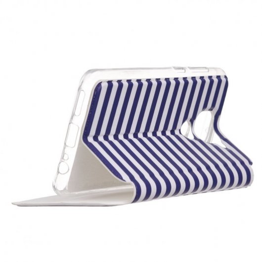 Funda Libro Rayas para Xiaomi Redmi Note 9