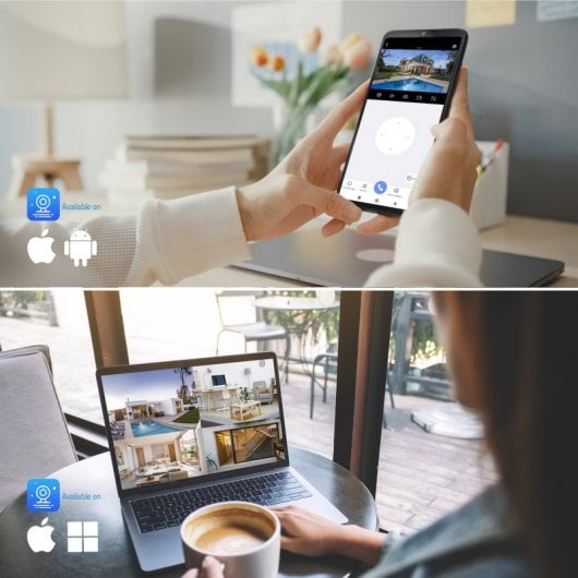 Nivian Bullet Câmara WiFi SuperHD 2K Branca