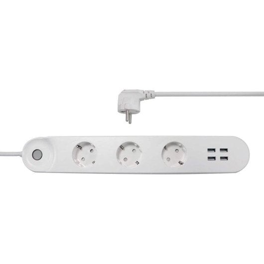 Denver SHP-300U Regleta Inteligente WiFi 3 Tomas + 4 USB