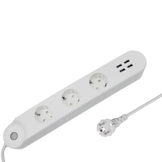 Denver SHP-300U Regleta Inteligente WiFi 3 Tomas + 4 USB