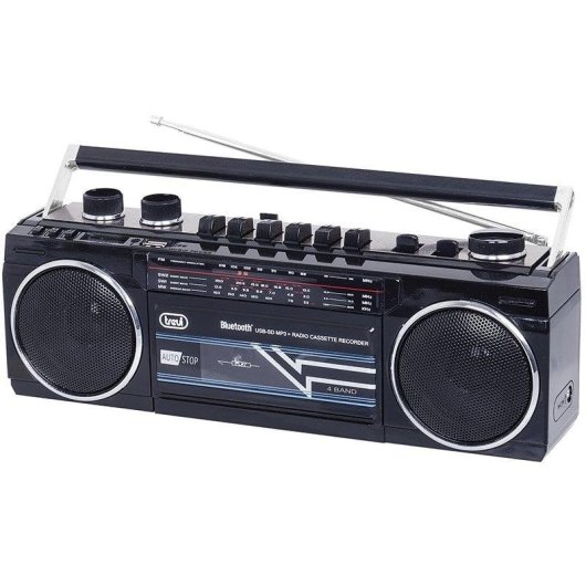 Radio Cassette Trevi RR 501 BT Bluetooth USB SD 4 bandes Noir