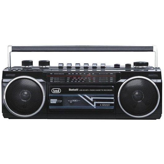 Radio Cassette Trevi RR 501 BT Bluetooth USB SD 4 bandes Noir