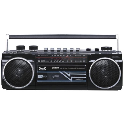 Radio Cassette Trevi RR 501 BT Bluetooth USB SD 4 bandes Noir