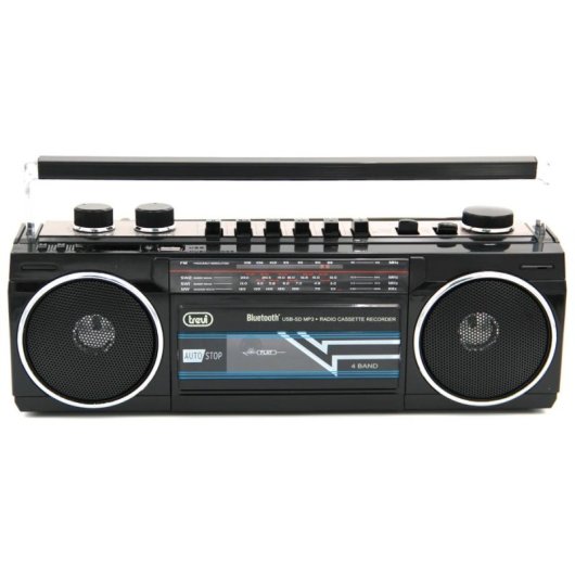 Radio Cassette Trevi RR 501 BT Bluetooth USB SD 4 bandes Noir