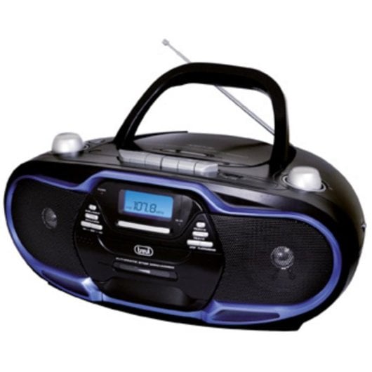 Radio CD Trevi CMP 574 20W RMS USB MP3 Cassette FM Radio Draagbaar Blauw