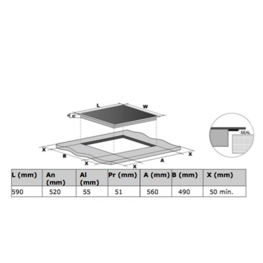 Schneider SCTI6030N1/1 Placa Inducción 3 Zonas 60cm Negra