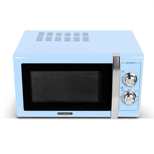 Schneider Vintage SMW25VM Microondas con Grill 25L 900W Azul