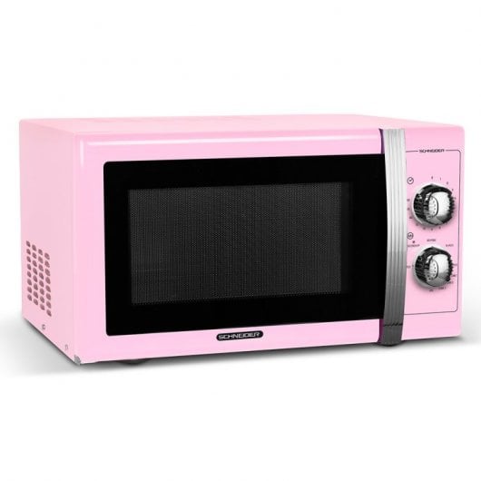 Schneider Vintage SMW25VM Microondas con Grill 25L 900W Rosa