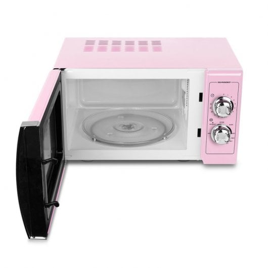 Schneider Vintage SMW25VM Microondas con Grill 25L 900W Rosa