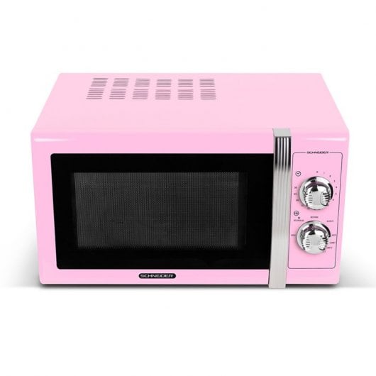 Schneider Vintage SMW25VM Microondas con Grill 25L 900W Rosa